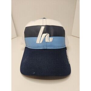 Howies Hockey Hat Cap Snap Back Trucker Vented Mesh Blue White